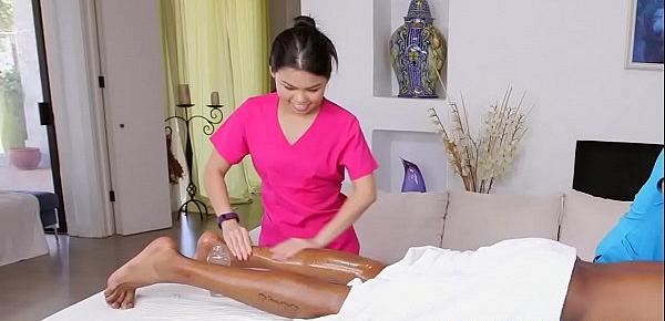  Asian masseuses enjoy sucking bbc